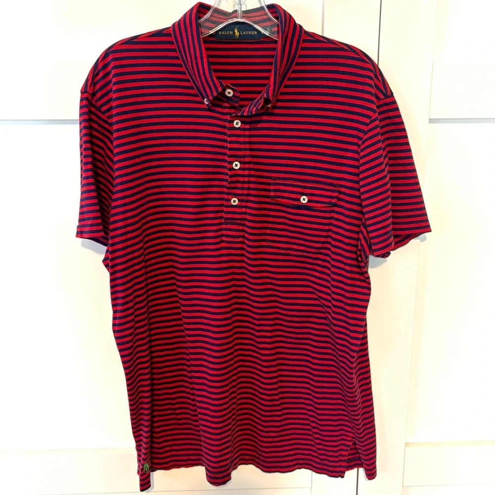 Bundle of 2 Ralph‎ Lauren Striped Polo Shirts in Size L